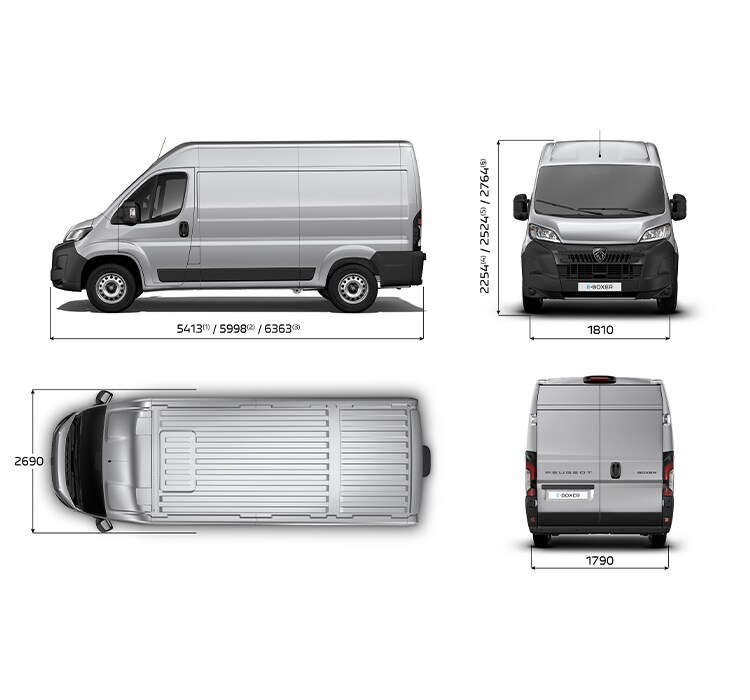 Зовнішні габарити нового Peugeot Boxer